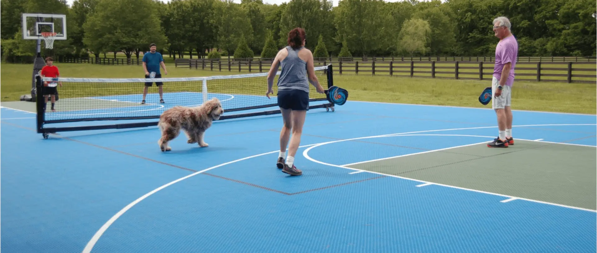 Custom pickleball court installed by TGC Texas in a Dallas backyard