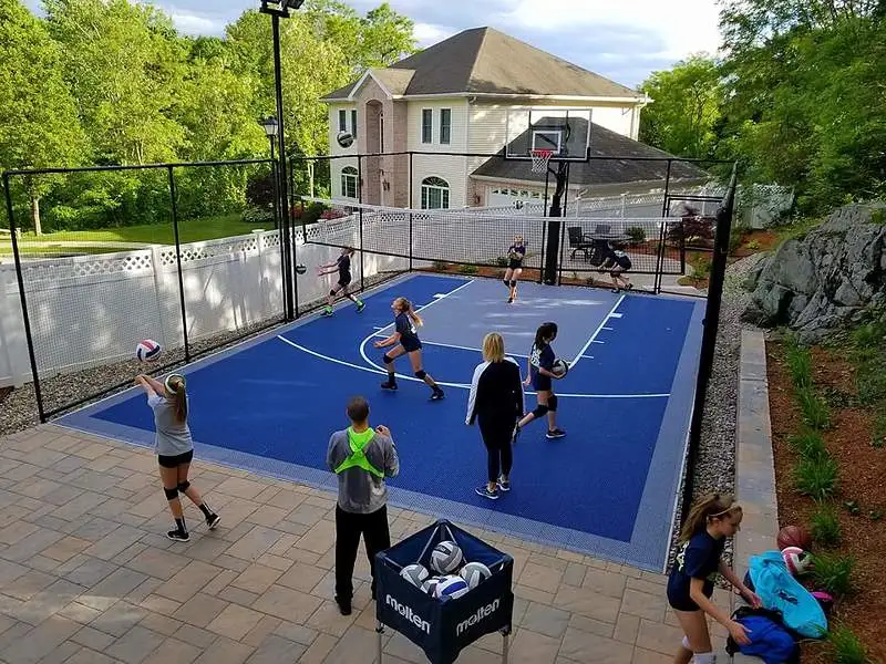 Residential volleyball court designed by TGC Texas in Dallas