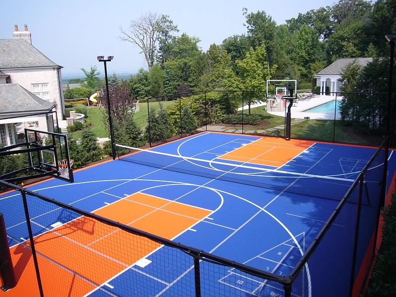 Multisport game court installation in Dallas
